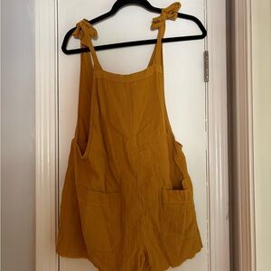 Billabong Yellow Tie-Strap Romper